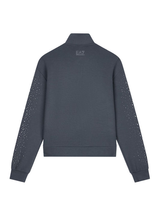 Women's Grey Sweatshirt Cardigan