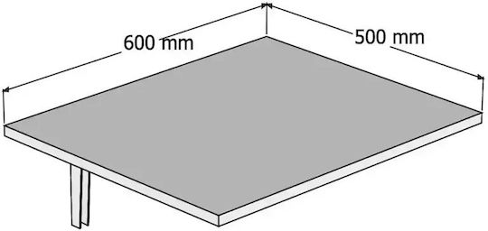 Birou 50x24.5cm Alb