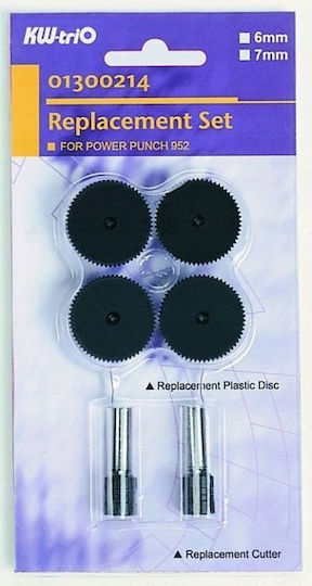 Kw-trio Punch 01300214 Maintenance Set Punches 9520 & 9540 6mm Black