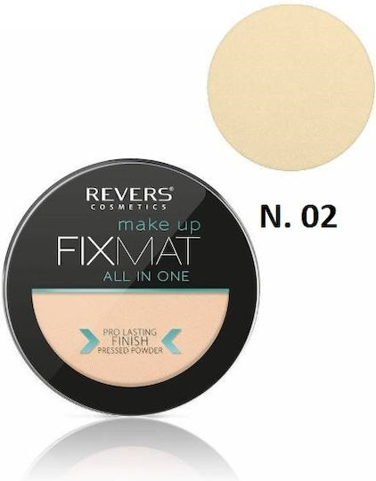 Revers Cosmetics FIxMat All in One Pro Lasting Finish Pressed Powder Фиксираща Пудра 02 9гр
