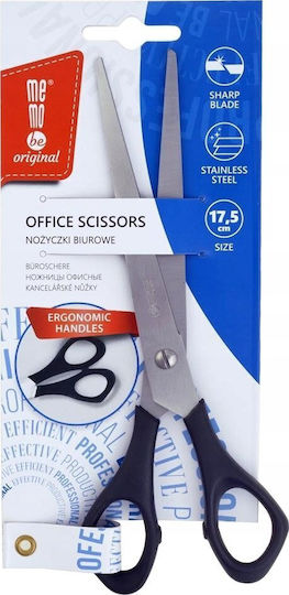 MemoBe Scissors For Left-Handers 17.5cm With Stainless Steel Blade Black 1 Piece