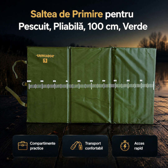 Saltea Pescuit Pliabilă 100 Cm Verde