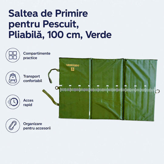 Saltea Pescuit Pliabilă 100 Cm Verde
