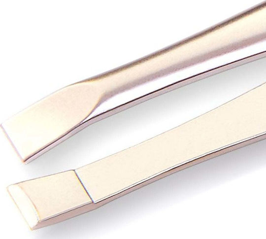 Nghia Τσιμπιδάκι Φρυδιών με Ίσια Μύτη Nghia Export Tweezers T-08 Ακριβές Καλλυντικό Ασημί