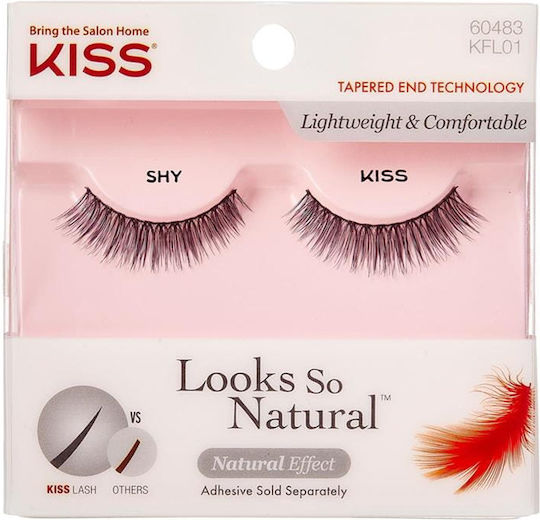 Kiss Looks So Natural Μαγνητικές Βλεφαρίδες Shy Μαύρες