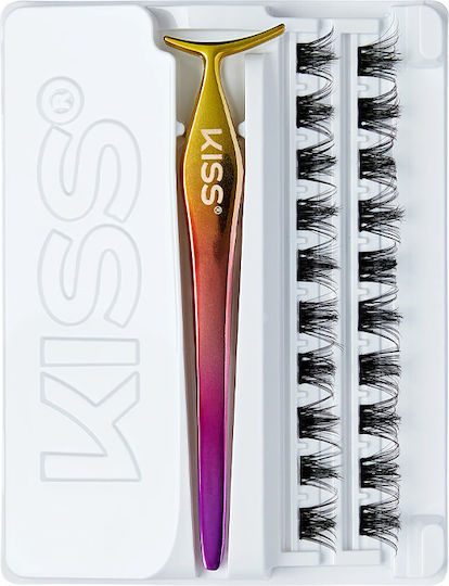 Kiss ImPRESS Kit Press-on Extensions Μαύρα 20τμχ