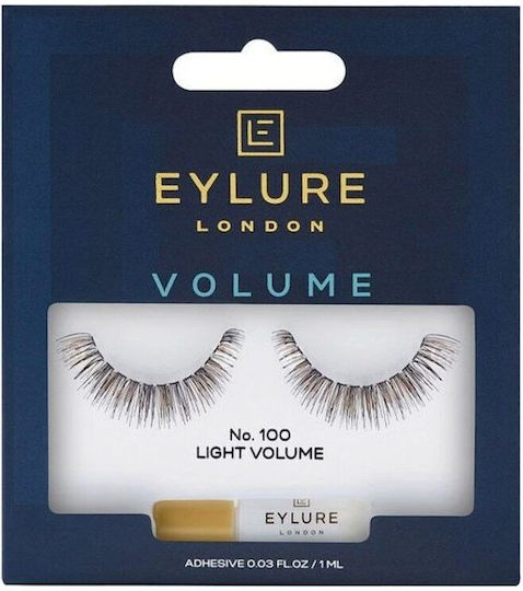 Eylure Volume False Eyelashes 100 Black with Glue