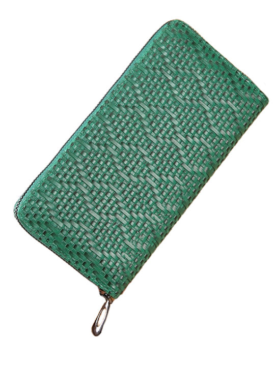 Portofel Dama Mare Din Tesatura Verde