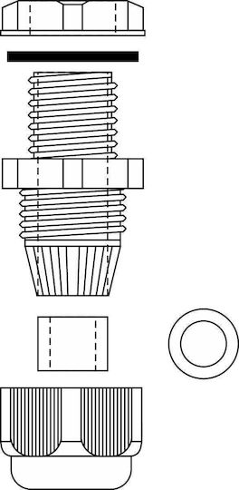 Elektro-plast Στυπιοθλίπτης Καλωδίου M50 34.550 Γκρι