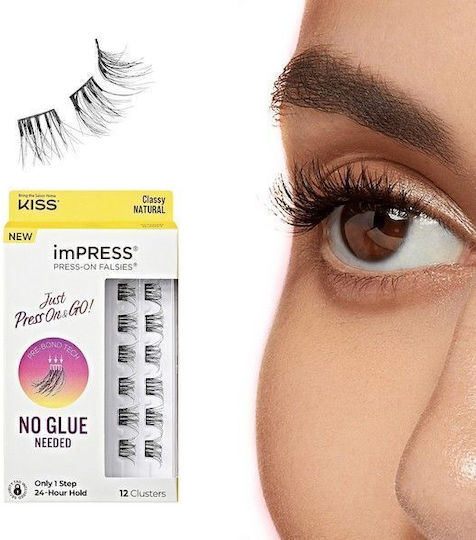 Kiss ImPRESS Extensions Autocolant Gene False ImPRESS Negre 12 Bucăți