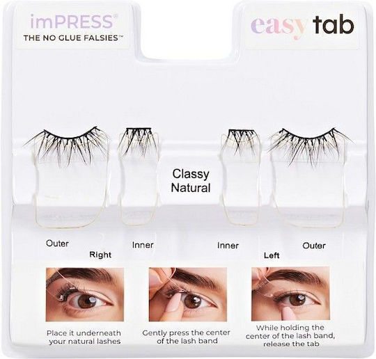 Kiss ImPRESS Easy Tab Autocolant Gene False Negre 20 Bucăți