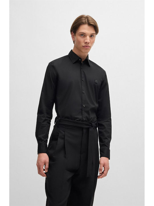 Ermo Long Sleeve Slim Fit Shirt Black