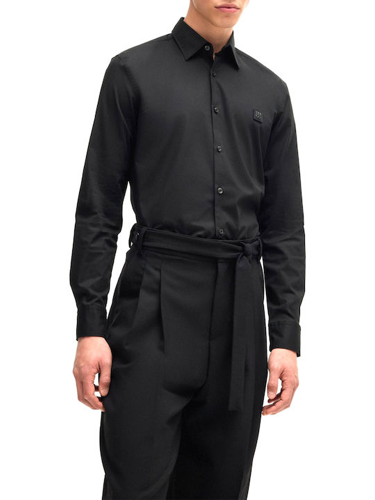 Ermo Long Sleeve Slim Fit Shirt Black
