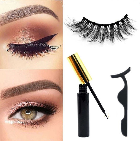 3D Effect False Eyelashes Kit Magnetic Black