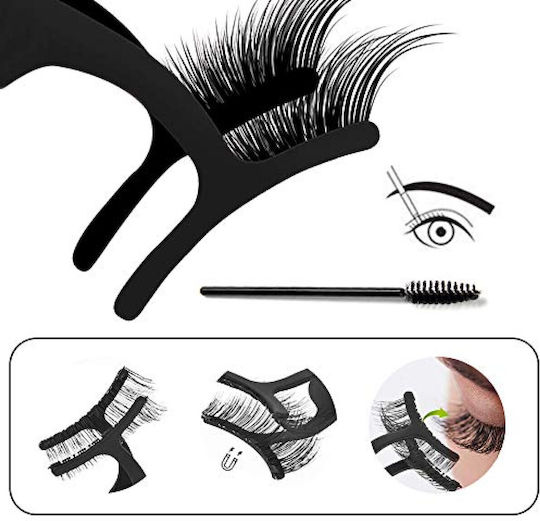 3D Effect False Eyelashes Kit Magnetic Black