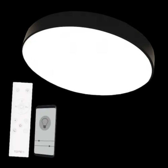 Tope Boston Ceiling Mount Light 80cm Black with Integrated LED