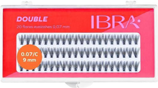 Ibra Tufts False Eyelashes Double Knot-free 0.07 C-9mm 60 Pcs