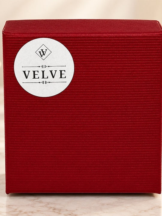 Velve Set Ceasuri Dama Baterie Cu Curea Din Piele Roșie/Auriu