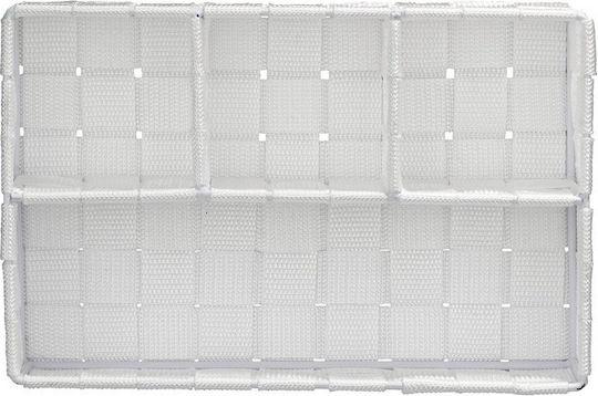 Wenko Adria Coș Decorativ Din Țesătură Alb 26x17x6.5 cm