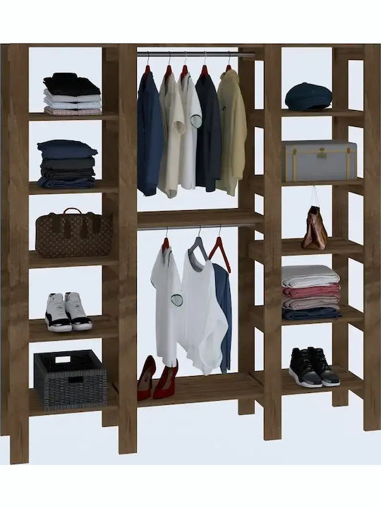 City Rack de Podea din Lemn Maro 180x33.6x180cm