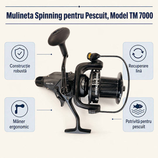 7000 Mulinetă de pescuit pentru Spinning