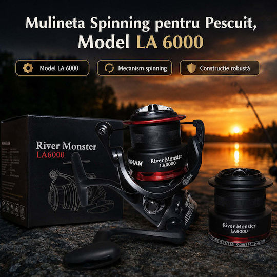 6000 Mulinetă de pescuit pentru Spinning