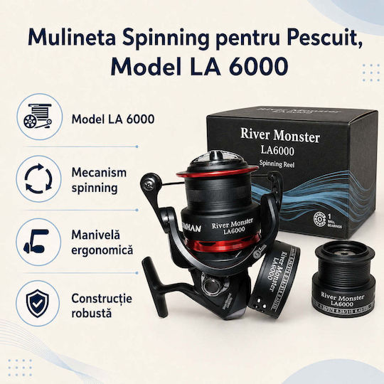 6000 Mulinetă de pescuit pentru Spinning
