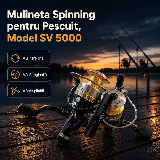 5000 Mulinetă de pescuit pentru Spinning