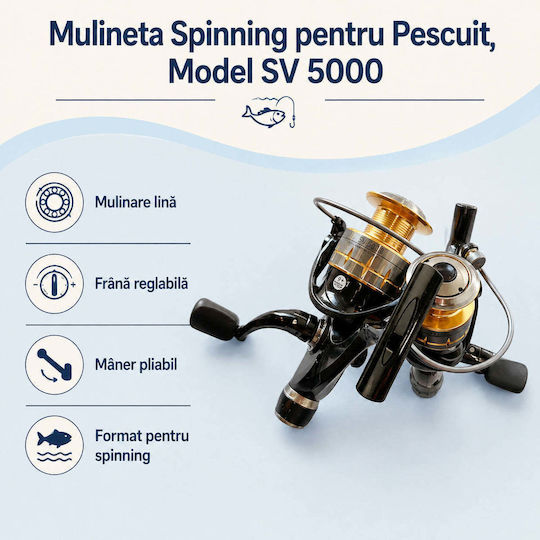 5000 Mulinetă de pescuit pentru Spinning