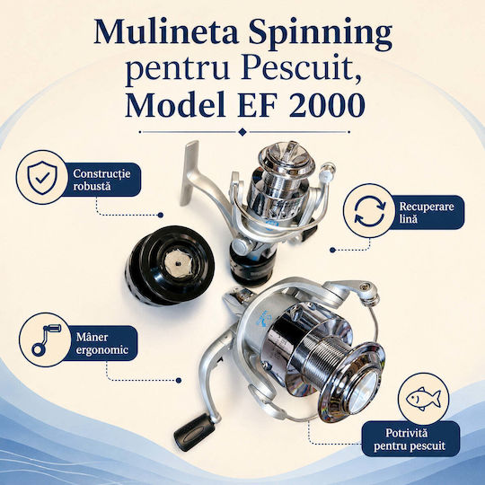 2000 Mulinetă de pescuit pentru Spinning
