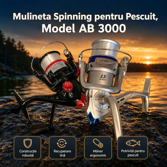 3000 Mulinetă de pescuit pentru Spinning