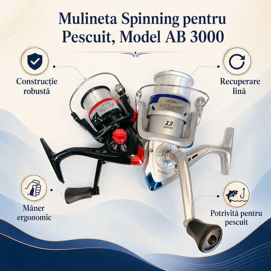 3000 Mulinetă de pescuit pentru Spinning
