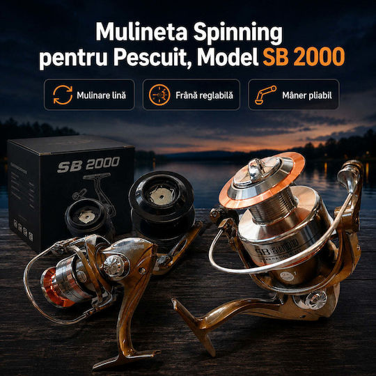 2000 Mulinetă de pescuit pentru Spinning