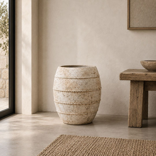 Artekko Concrete Flower Pot Beige 41x41x45.5cm