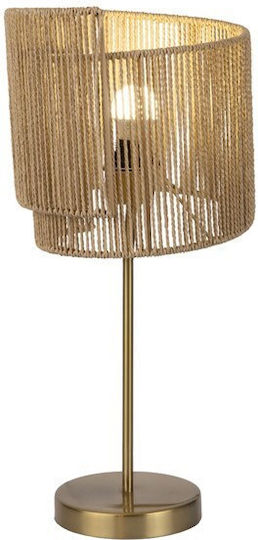 Eurolamp Metal Table Lamp with Gold Shade and Base