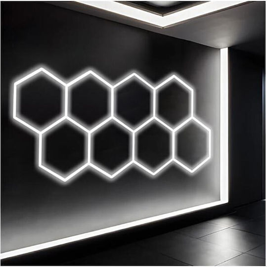 Led Екзагонално Осветление За Таван Ефект Пчелна Кошер 280w 6500k 257.6x244.4 Cm Aria Trade