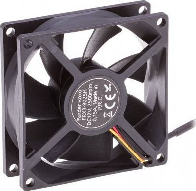 Fander Roxo 8025H Вентилатор за кутия Без светодиоди Осветление и Свързване 3-Pin
