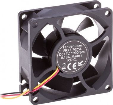 Fander Roxo 7025L Вентилатор за кутия Без светодиоди Осветление и Свързване 3-Pin