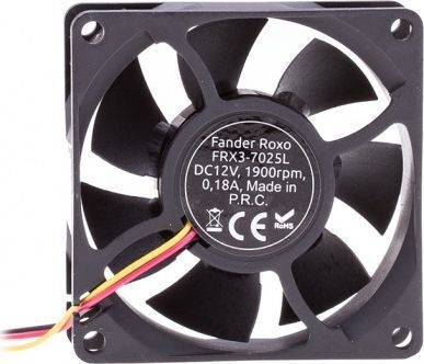 Fander Roxo 7025L Вентилатор за кутия Без светодиоди Осветление и Свързване 3-Pin