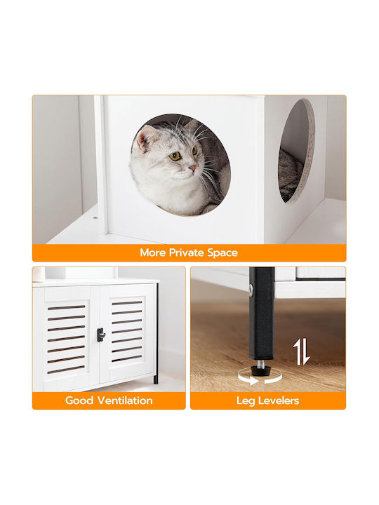 Hoobro Scratching Post Cat Tree Beige 70x48x132cm