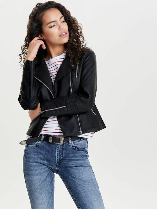 Γυναικείο Biker Jacket Μαύρο
