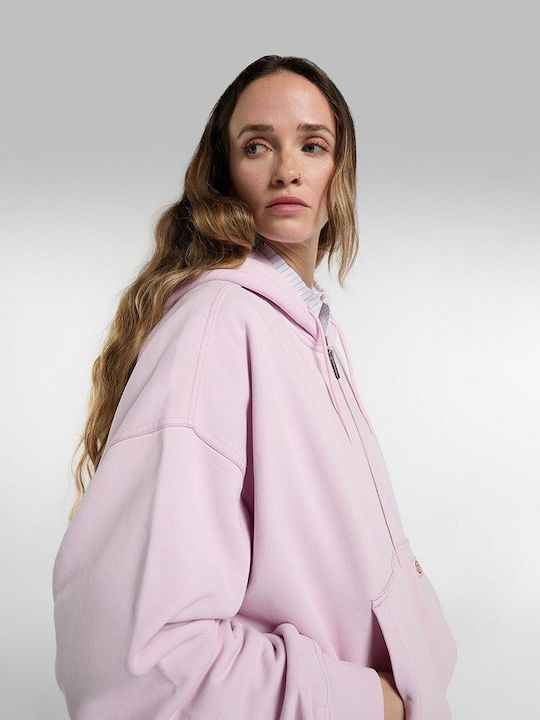 Cropped Women's Hooded Sweatshirt Pink