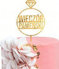 Godan Acrylic Cake Decoration Bachelorette Party Gold 10x18 Cm