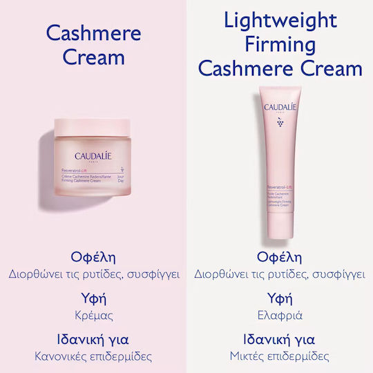Caudalie Resveratrol-Lift Face Day Cream for Anti-aging & Firming with Hyaluronic Acid 50ml