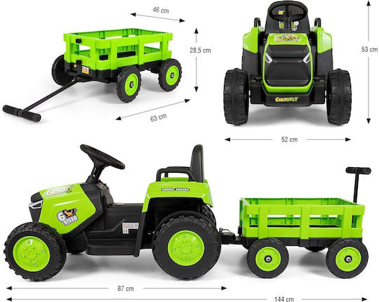 Tractor electric pentru copii 12 volți verde