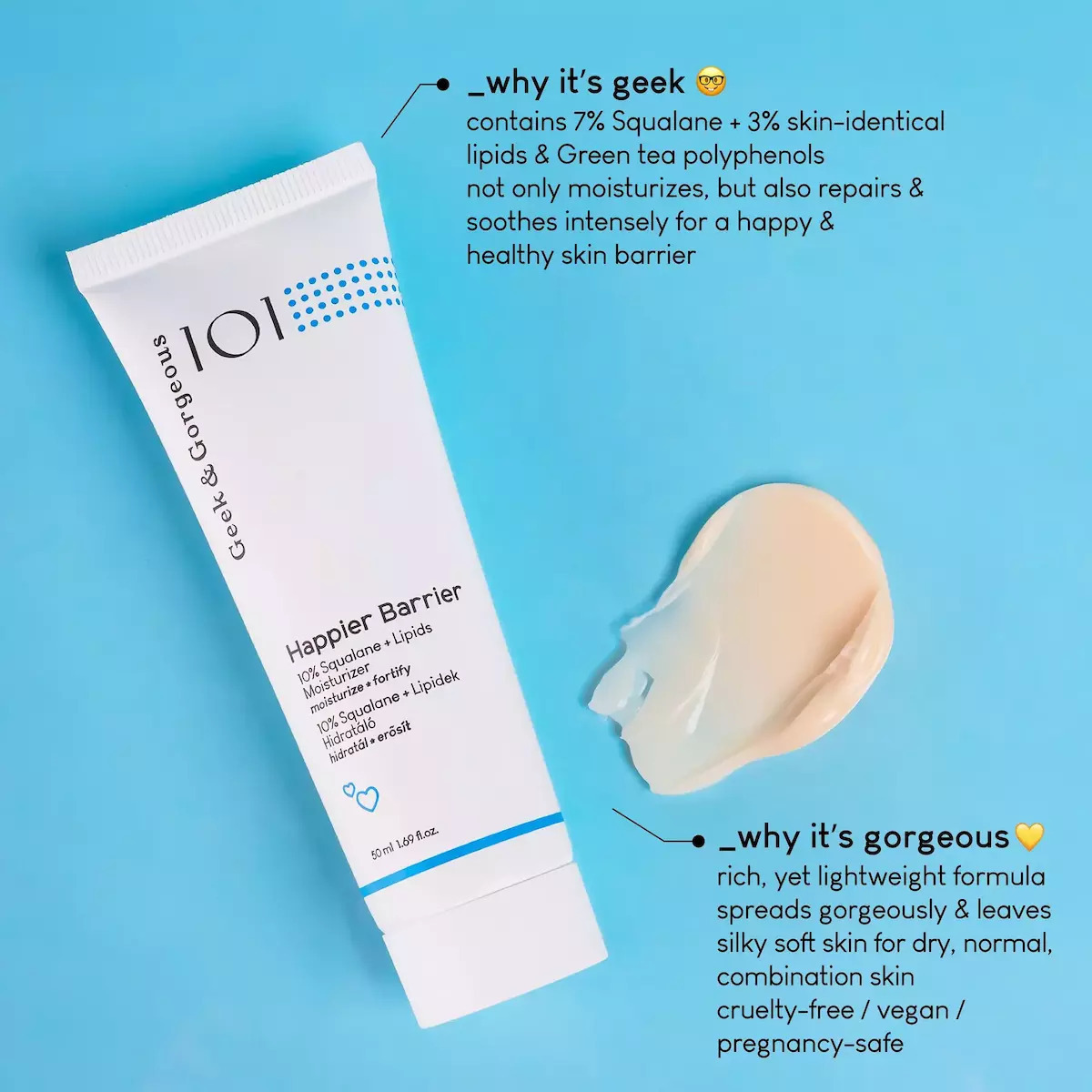 Geek & Gorgeous Happier Barrier Αναπλαστική Κρέμα 50ml