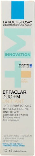 La Roche Posay Effaclar Duo (+) Unifiant Light 24h Regulating Tinted Day Face Cream Against Blemishes & Acne with Niacinamide 40ml