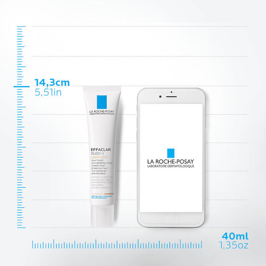 La Roche Posay Effaclar Duo+M Unifiant Medium 24h Cream Face Day Tinted 40ml