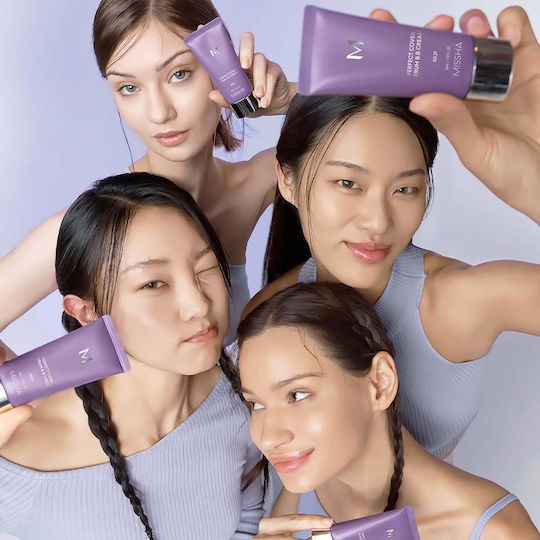 Missha Perfect Cover Serum BB #23 Natural Beige Face Day Cream with SPF50 for Moisturizing & Blemishes with Niacinamide 50ml