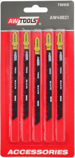 Awtools Stichsägeblätter 115mm T301cd Klinge von Holz 5 Stück
